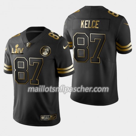 Maillot Kansas City Chiefs Travis Kelce 87 Nike Noir Golden Edition - Homme